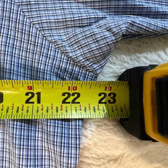 Ralph Lauren Custom Fit - Mens L L/S Button Down Oxford - Blue Gray White Plaid - Picture 10 of 13